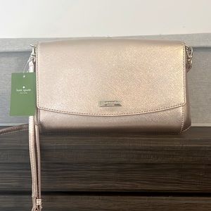 NWT Kate Spade Laurel Way Double Strap handbag. Rose Gold.